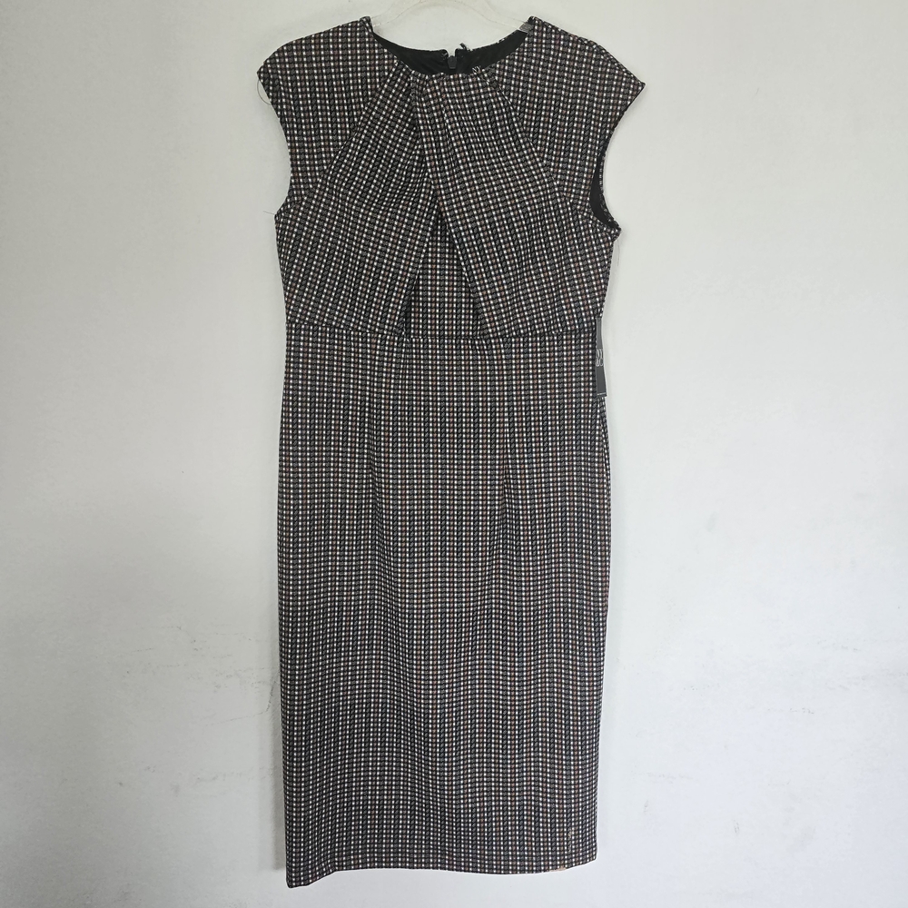 New York & Company Black and White Midi Dress